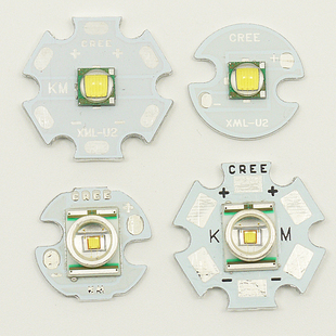 黄光白光led cree q5 t6二代带铝基板 强光手电筒头灯 u2灯珠灯泡
